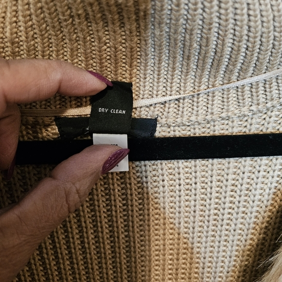 Alfani Faux Fur Trim Cardigan Sweater, Plus-Size XL | Chic Tan Knit Layer - Picture 3 of 5